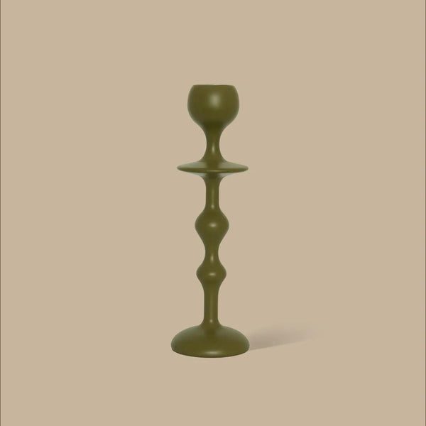 Infinity Candle Holder - Olive Medium