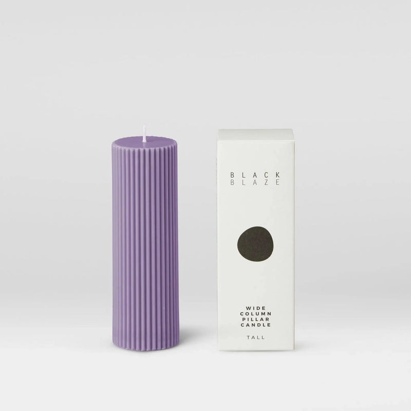 Wide Column Pillar Candle - Periwinkle