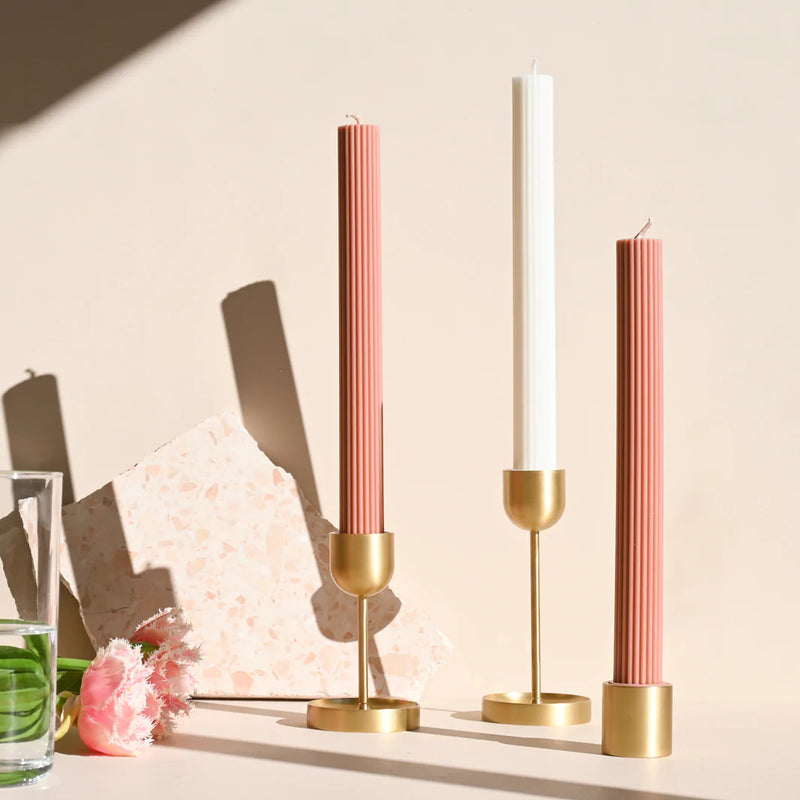 Fountain Brass Candle Holder - Medium