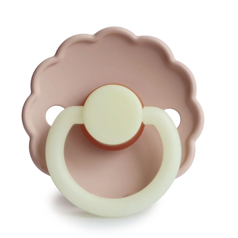 Daisy Blush Night Natural Rubber Pacifier 2 Pack - 0-6 Months