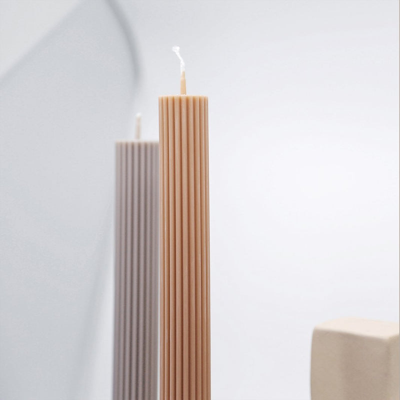 Column Pillar Candle Duo - Honey