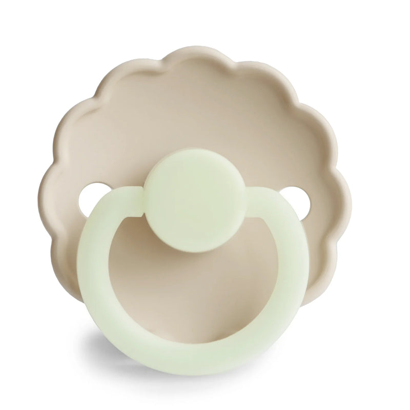 Daisy Cream Night Natural Rubber Pacifier 2 Pack -  6-18 Months