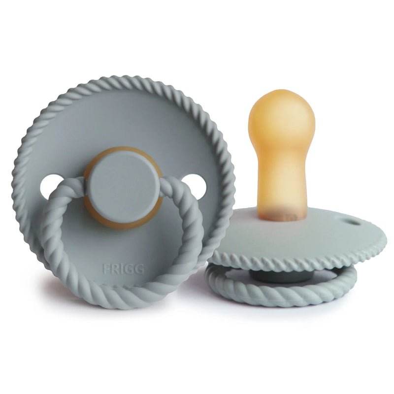 French Grey Natural Rubber Pacifier 2 Pack - 6-18 Months