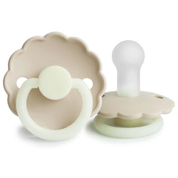Daisy Cream Night Natural Rubber Pacifier 2 Pack -  6-18 Months